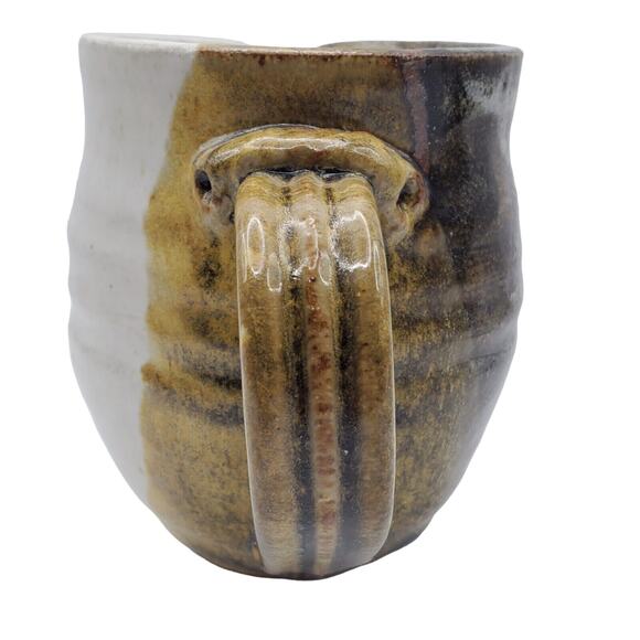 Rustic Stoneware Jug Batter Pitcher Thick Glaze Creamer Handmade Studio Pottery - Picture 5 of 8